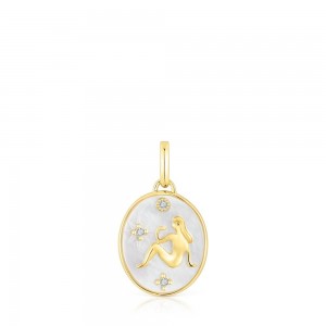 Collares TOUS Virgo Pendant in vermeil with mother-of-pearl topazes Horoscope Mujer Plateados | 1203CJOHB