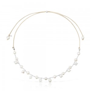 Collares TOUS pearl Icon Pearl Mujer Plateados | 7052TJWBL