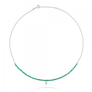 Collares TOUS treated chalcedony Bold Bear Mujer Plateados Verdes | 7120MEXAZ