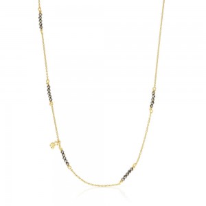 Collares TOUS vermeil Bold Bear with pyrite Mujer Plateados | 6579PAKMS