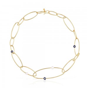 Collares TOUS vermeil Elipse with cultured pearls Mujer Plateados | 2710ZLIJA