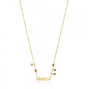 Collares TOUS vermeil Mama with gemstones Mama Mujer Plateados | 5312PHGAM