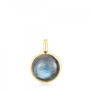 Collares TOUS vermeil Plump Pendant with labradorite Mujer Plateados | 6913AWQEC