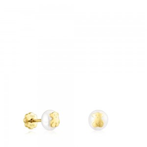 Pendientes TOUS Bear with Pearls Mujer Dorados | 5710VTLRE