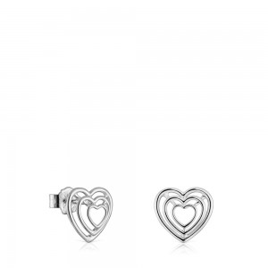 Pendientes TOUS Bickie heart Mujer Plateados | 0135XEDYG