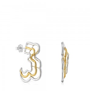 Pendientes TOUS Bickie two-tone triple bear Mujer Dorados | 0329TBNXI