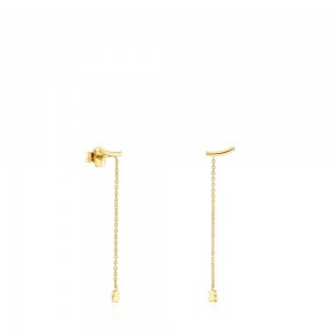 Pendientes TOUS Cool Joy with bear chain Mujer Dorados | 0432ABMLD