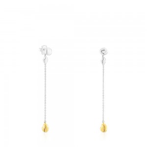 Pendientes TOUS Long two-tone Joy Bits Mujer Plateados | 2865AFJCS