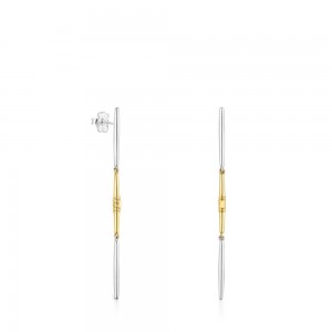 Pendientes TOUS Long vermeil Lure Mujer Plateados | 3957SVRQH