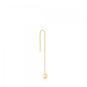 Pendientes TOUS Long vermeil Plump Ball 1/2 Mujer Plateados | 3271HKFWP