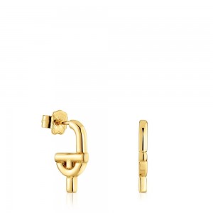 Pendientes TOUS Manifesto with 18kt plating over Mujer Dorados Plateados | 7283CDSMW