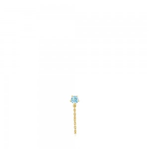 Pendientes TOUS Single earchain topaz Cool Joy Mujer Dorados | 6721XTCPR