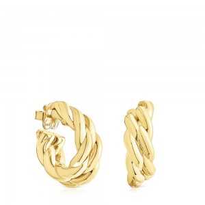 Pendientes TOUS Twisted Double Mujer Plateados | 2750UVNXL