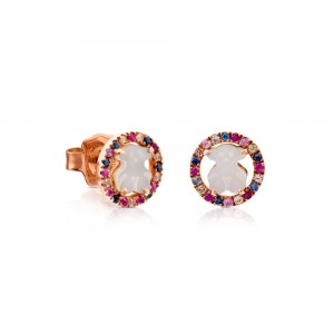 Pendientes TOUS Vermeil Camille with Mother-of-Pearl multicolored Sapphire Mujer Rosas Plateados Azules | 3605ZIVCF