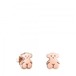 Pendientes TOUS Vermeil Sweet Dolls bear Mujer Rosas Plateados | 7684YLQXO