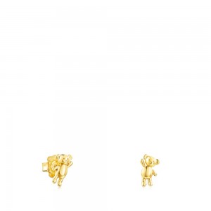 Pendientes TOUS Vermeil Teddy Bear Mujer Plateados | 2741TNMZG