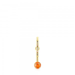 Pendientes TOUS Vibrant Colors Earcarnelian enamel details Mujer Plateados | 1268XMANI