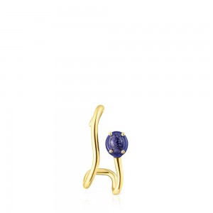 Pendientes TOUS Vibrant Colors Earcuff with lapis lazuli colored enamel Mujer Dorados | 4370IAUGR