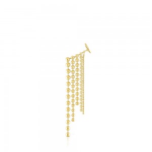 Pendientes TOUS vermeil Gloss Earcuff with five chains Mujer Plateados | 3512CYUMW