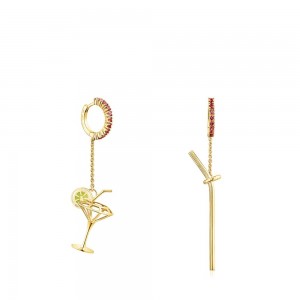 Pendientes TOUS vermeil St. Tropez Cup Long with rhodolites Mujer Plateados | 9105GXBUE