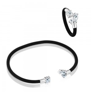 Pulseras TOUS Topaz Eklat Set Mujer Blancos Dorados | 8907LXDBI