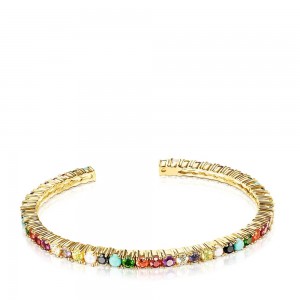 Pulseras TOUS Vermeil Directo Color with Gemstones Mujer Plateados | 0895FPCBY