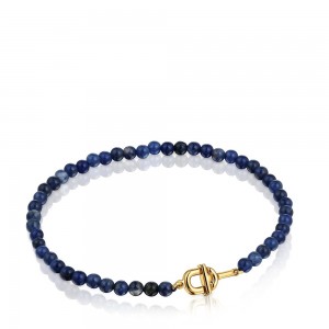 Pulseras TOUS with 18kt plating over sodalite MANIFESTO Mujer Dorados Plateados | 9703LSVHT