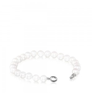 Pulseras TOUS with Pearls 17,5cm. Hold Mujer Plateados | 8746GJMLE