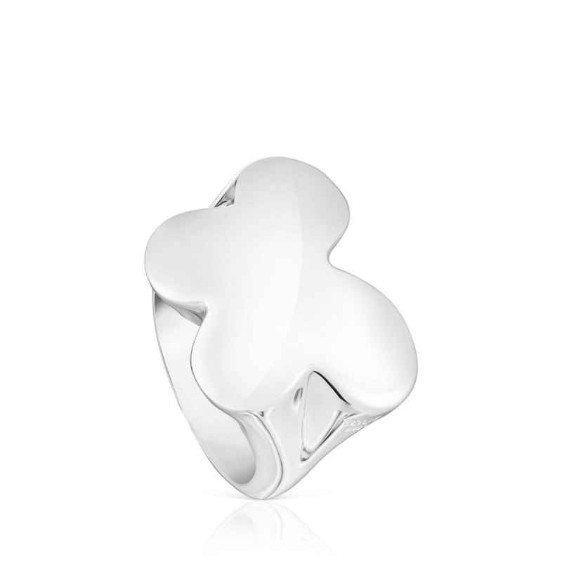 Anillos TOUS Bold Motif butterfly Signet ring Mujer Plateados | 9360YSEOF