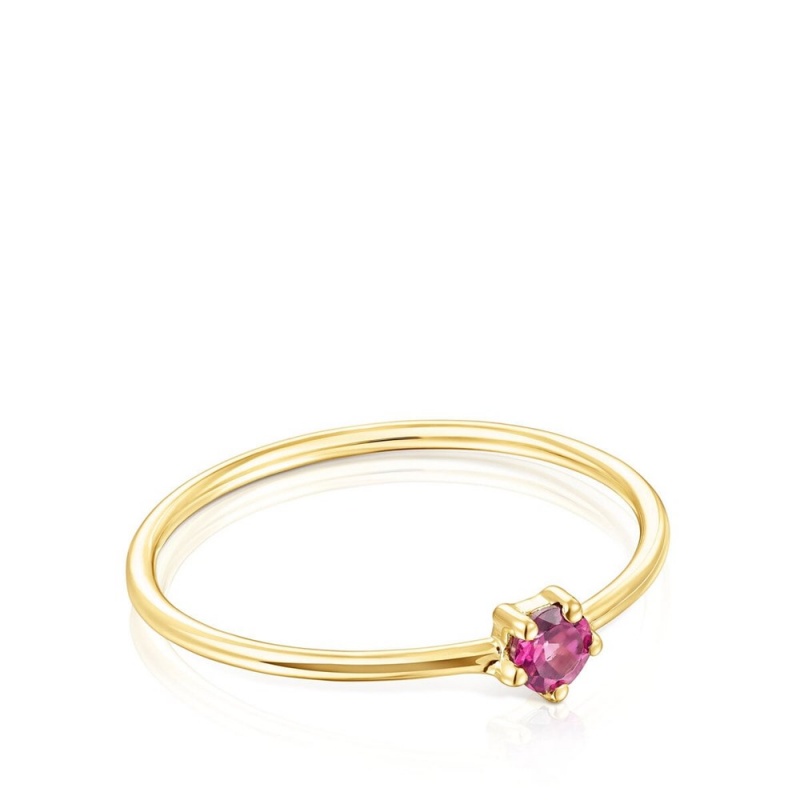 Anillos TOUS Cool Joy rhodolite Mujer Dorados | 3571IYQJC