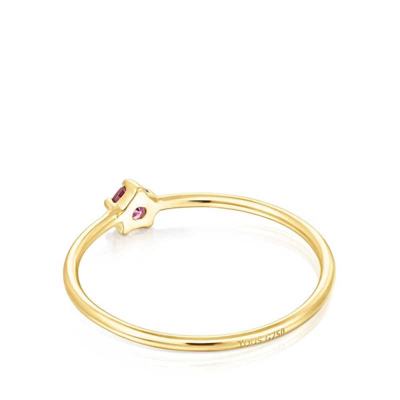 Anillos TOUS Cool Joy rhodolite Mujer Dorados | 3571IYQJC