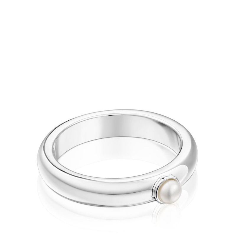 Anillos TOUS Fellow a pearl Mujer Plateados | 0495MSDXC