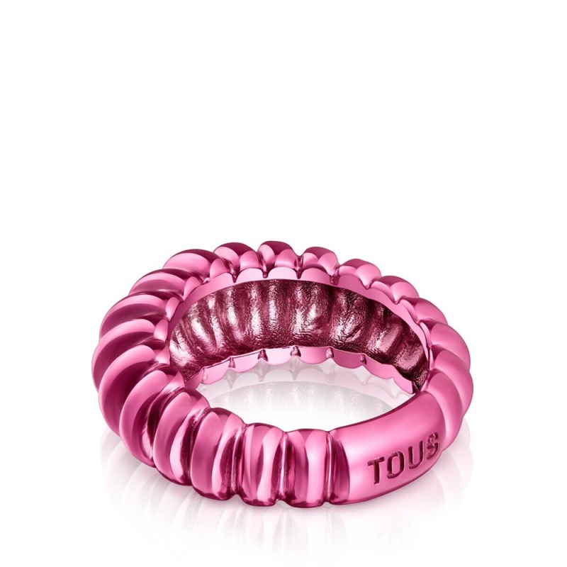 Anillos TOUS Fuchsia Virtual Garden Mujer Fucsia Plateados | 5421BSNQR