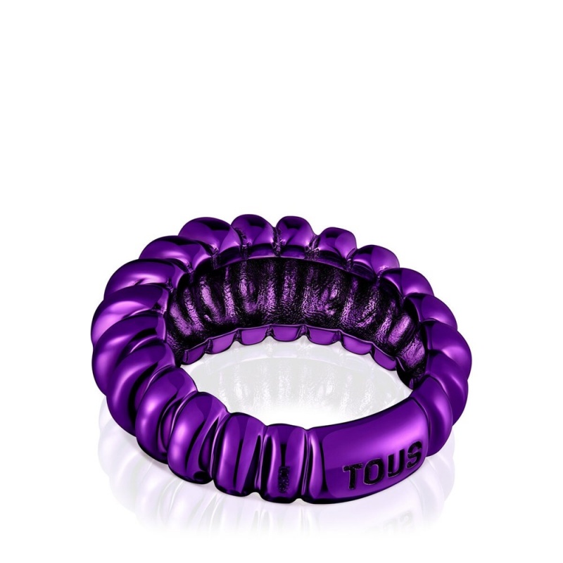 Anillos TOUS Lilac Virtual Garden Mujer Morados Plateados | 3159NISPD