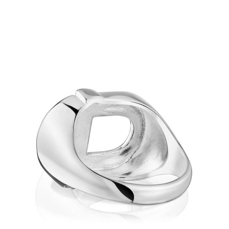 Anillos TOUS Manifesto Man Signet ring in Mujer Plateados | 9163AUZPC