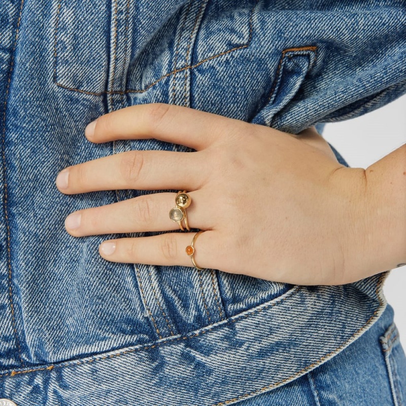 Anillos TOUS Set of three vermeil Plump with gemstones Mujer Plateados | 5167CFSEX