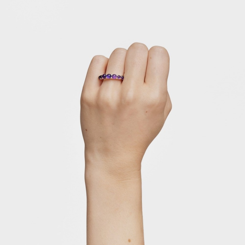 Anillos TOUS Small amethyst Sugar Party Mujer Plateados | 8024JEBLK