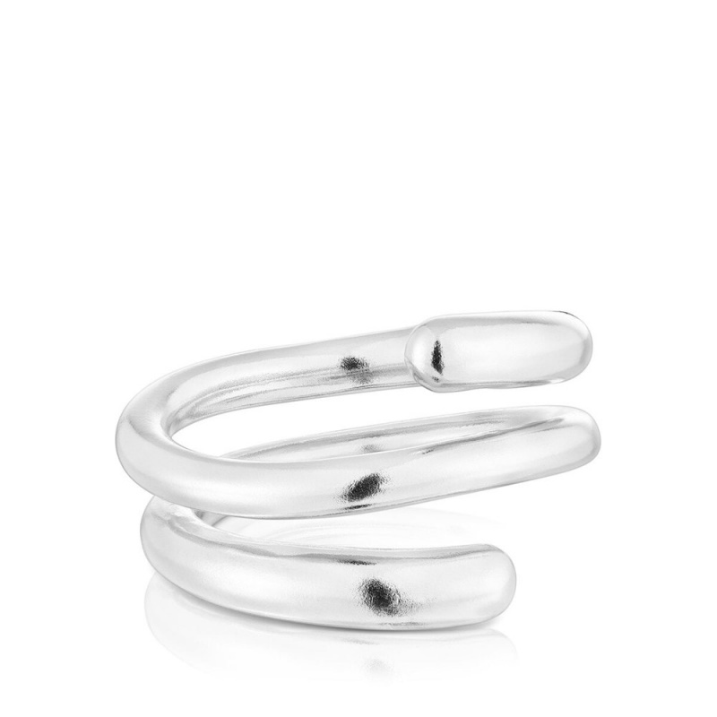 Anillos TOUS Spiral ring New Hav Mujer Plateados | 8962TEWAX