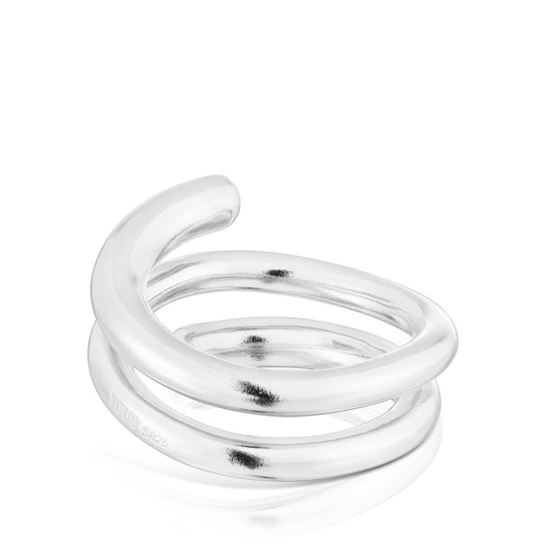 Anillos TOUS Spiral ring New Hav Mujer Plateados | 8962TEWAX