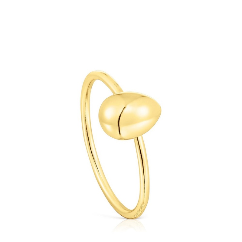 Anillos TOUS Teardrop ring Balloon Mujer Dorados | 4206NUVPG