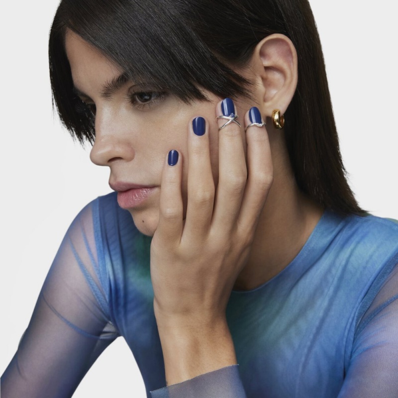 Anillos TOUS set with sodalite topaz Claws Mujer Plateados | 2765KSYBX