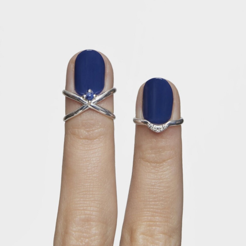 Anillos TOUS set with sodalite topaz Claws Mujer Plateados | 2765KSYBX