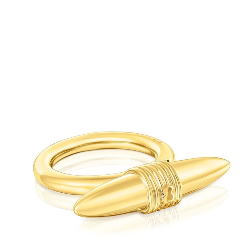 Anillos TOUS vermeil Lure Mujer Plateados | 6019BKNAY