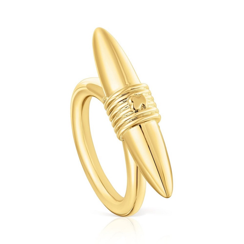 Anillos TOUS vermeil Lure Mujer Plateados | 6019BKNAY