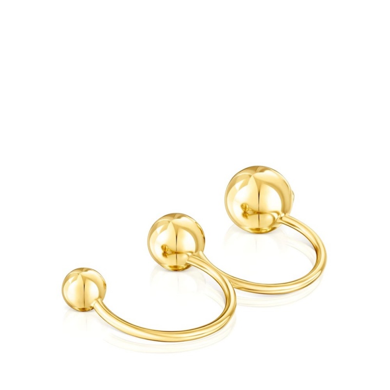 Anillos TOUS vermeil Plump Double open ring Mujer Plateados | 1475BHKCD