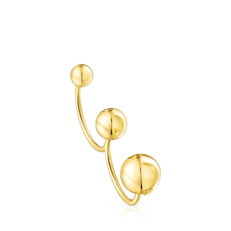 Anillos TOUS vermeil Plump Double open ring Mujer Plateados | 1475BHKCD