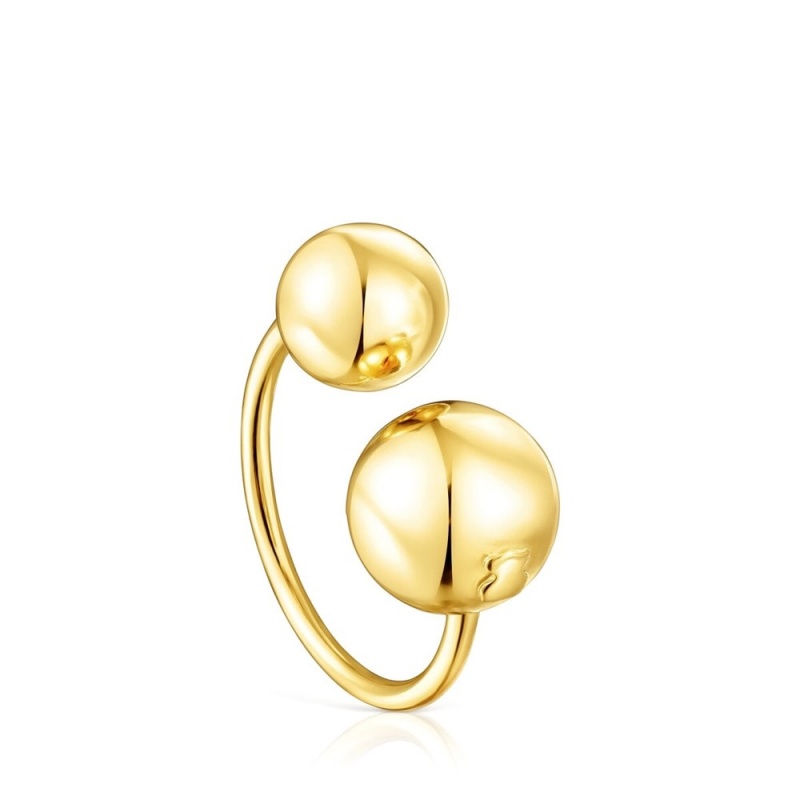 Anillos TOUS vermeil Plump Open ring Mujer Plateados | 6409ZVXEJ