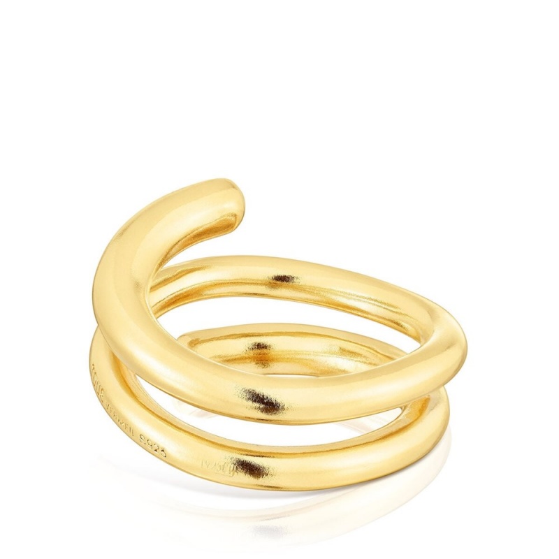 Anillos TOUS vermeil Spiral ring New Hav Mujer Plateados | 7385JCLRG