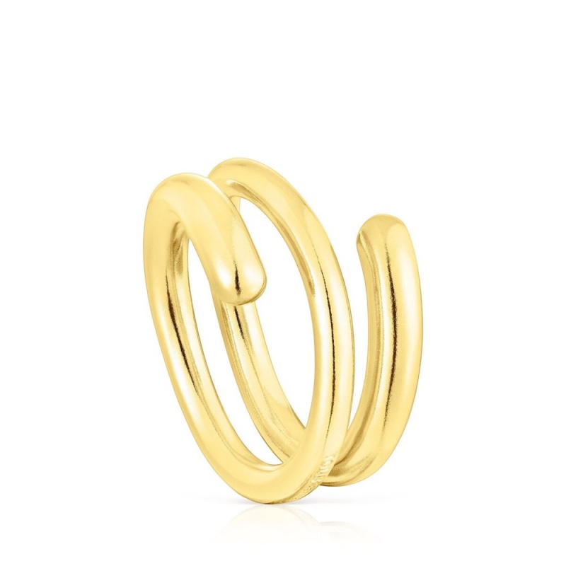 Anillos TOUS vermeil Spiral ring New Hav Mujer Plateados | 7385JCLRG