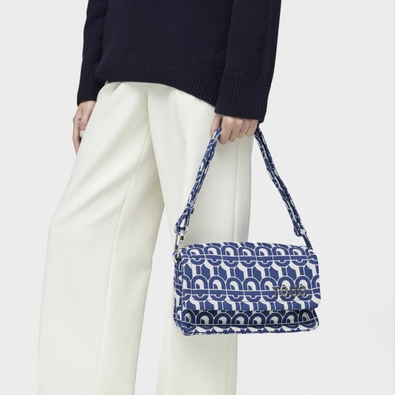 Bolsa de Mano TOUS Crossbody Bags MANIFESTO Mujer Azules | 3478KRNFT